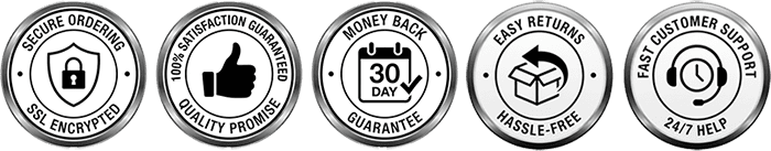 Secure Checkout - Satisfaction Guaranteed - Money Back Guarantee